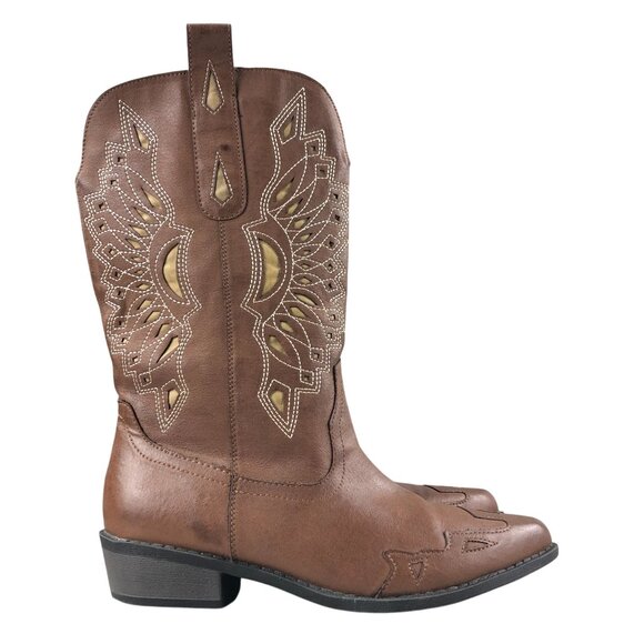 Coconuts by Matisse Women's Size 9M Bandalero Brown Faux Leather Western Boots - Picture 1 of 16